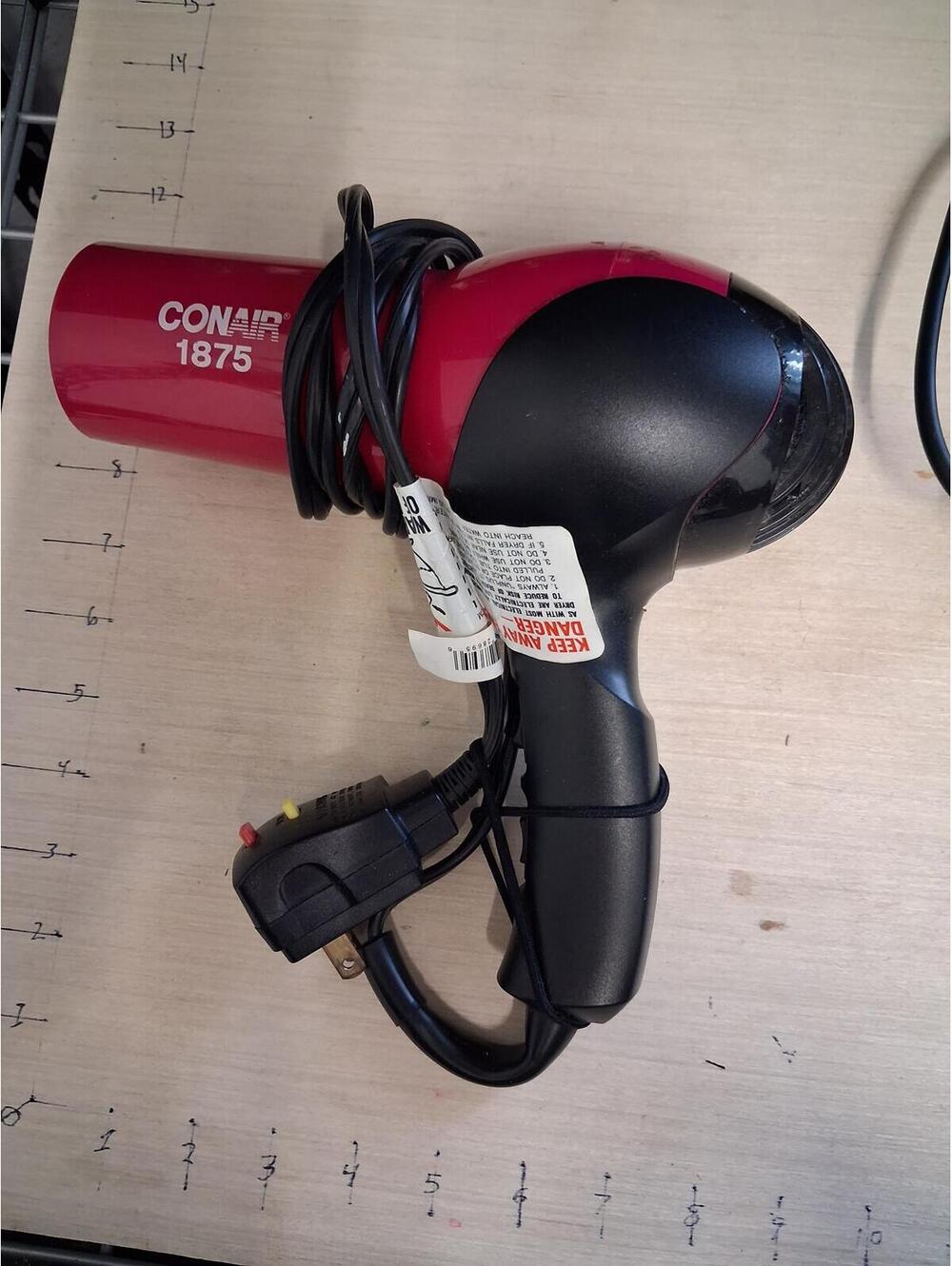 Conair 1875 Hair Dryer - Red and Black